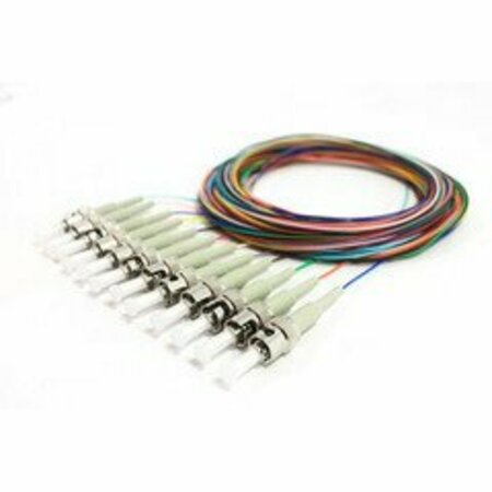 SWE-TECH 3C 12 Strand Fiber Pigtail, OM1 - 62.5/125, Multmode Beige Boot ST/PC connectors, 3 meter FWT15F1-11012